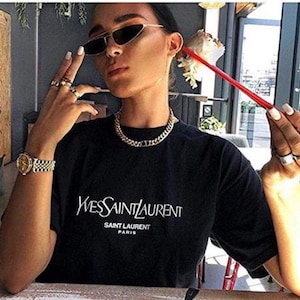 saint laurent t shirt etsy