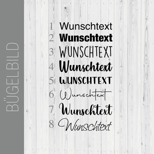 Bügelbild / Bügelfolie / Wunschtext / Geburtstag / Jahrestag / Datum / T-Shirt Applikation / Flexfolie / DoItYourself / Textildruck