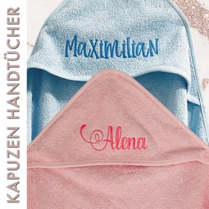 Kapuzenhandtuch mit Namen bestickt / Babyhandtuch  / Kapuzenhandtuch personalisiert / Kapuzenhandtuch Baby Geschenk Geburt
