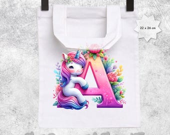 Bolsa de tela personalizada para niños / Bolsa de tela con nombre / Bolsa de gimnasio para niños / Bolsa de yute para niños / Bolsa de tela para guardería