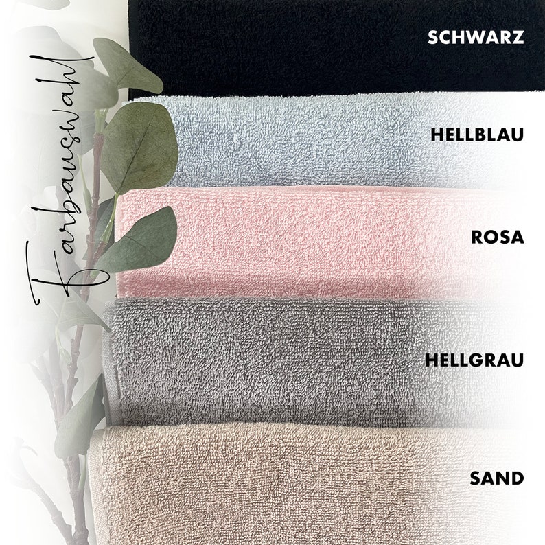 Handtuch mit Namen bestickt / Gästehandtuch bestickt / Duschtuch bestickt / Handtuch personalisiert mit Namen / Handtuch Geschenk Bild 2