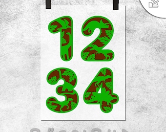 Número de dinosaurio termoadhesivo / Lámina termoadhesiva / Números / Cumpleaños / Aplicación para camiseta / Impresión DTF / Transferencia DTF