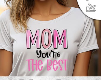 Transferencia termoadhesiva para mamá / Transferencia termoadhesiva para el Día de la Madre / Transferencia termoadhesiva para la mejor mamá / Impresión DTF / Transferencia DTF