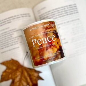 Peace, Aromatherapy Soy Candle, Soy Wax Candle, Scented Candle, Natural Candle made with essential oils, Eco-Friendly, Nontoxic