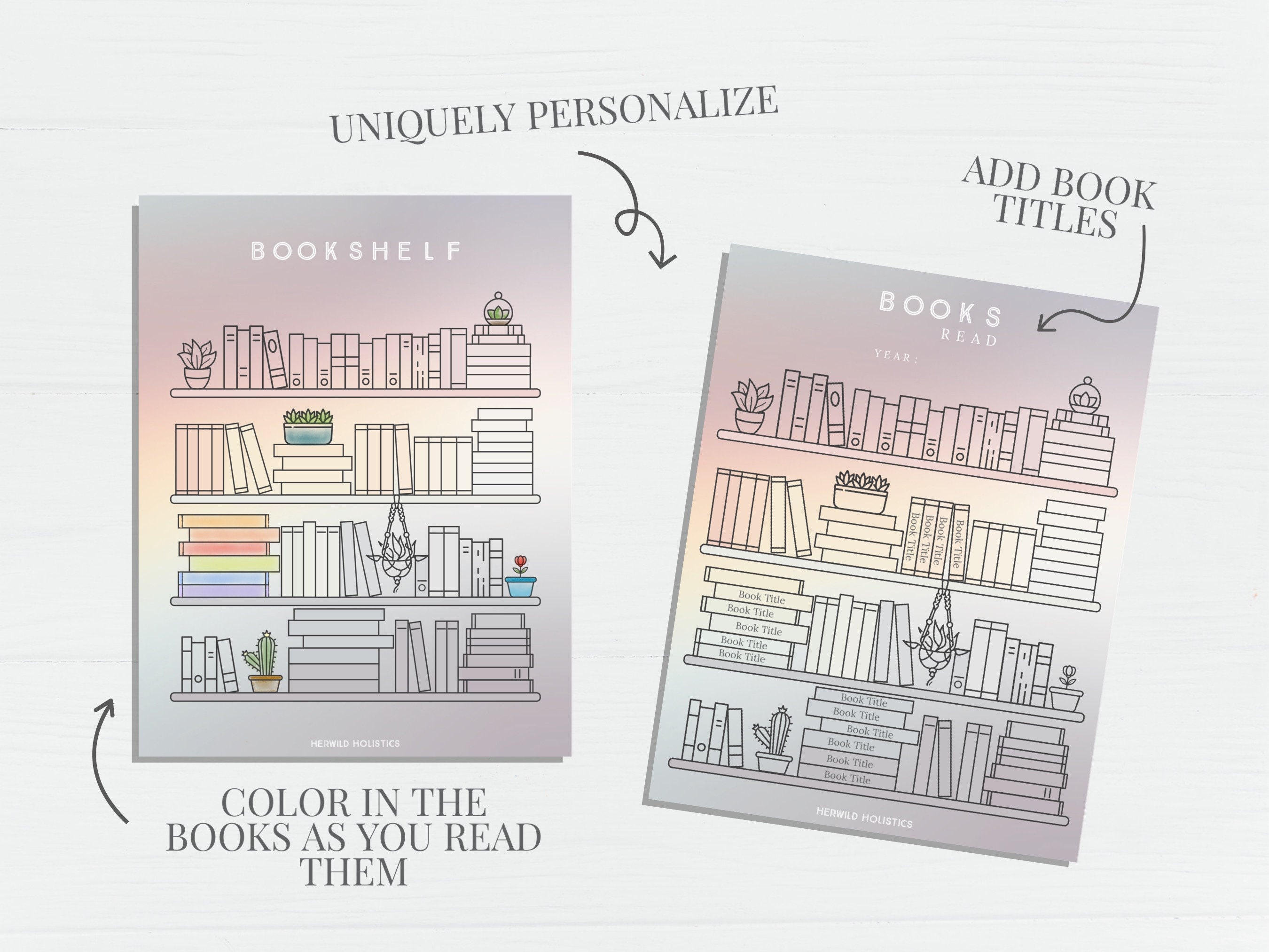 Bookshelf Reading Tracker Printable, Book Log (digital Download) - Etsy