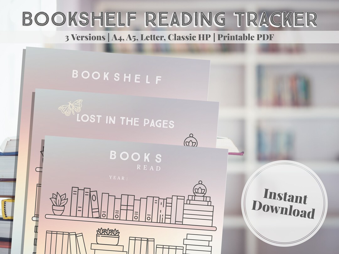 Bookshelf Reading Tracker Printable, Book Log (digital Download) - Etsy