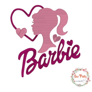 Pink Barbie Logo Iron On patch Sew On transfer logo Badge - Brand