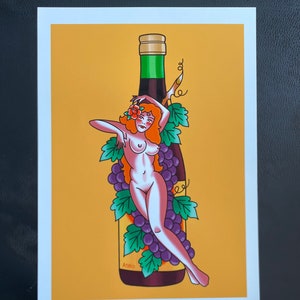 Buckfast tattoo pin-up a4 art print