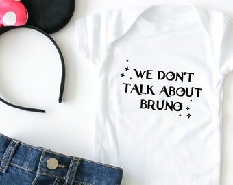 We Don't Talk about Bruno tshirt- Encanto shirt- Madrigal- Bruno- Disney Tee- Sizes 3 month - 5T- toddler t-shirt- Matching Disney Tees