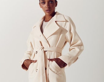 white wool jacket women