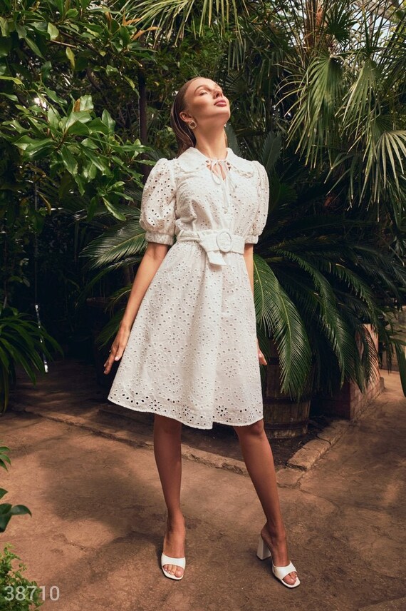 Broderie Anglaise Dress White Summer 