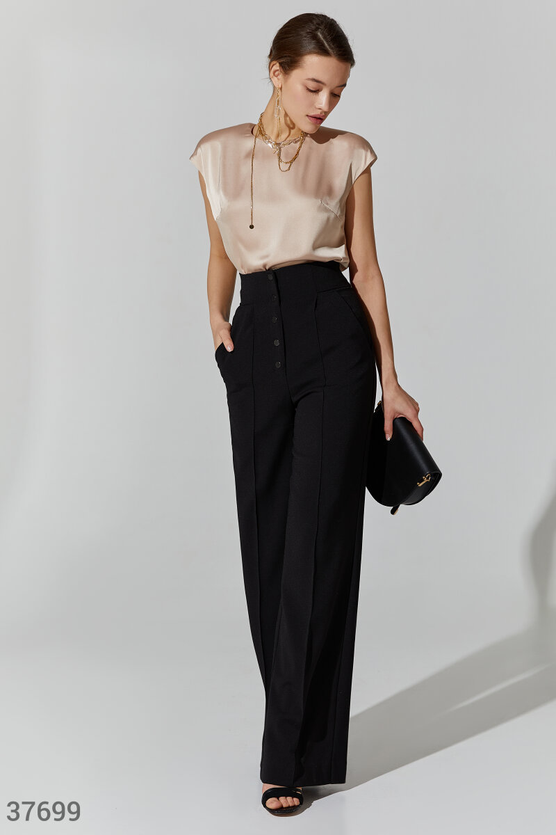 Palazzo Pants Women Black High Waisted Palazzo Pant for Etsy Canada