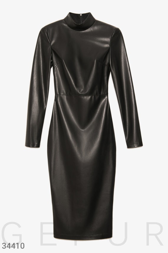 Zara - Faux Leather Dress - Black - Unisex