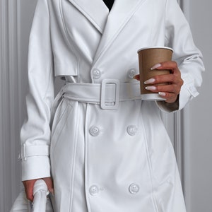 ジャケット・アウター vintage white leather trench coat White Leather Trench Coat for Women | Leatherings