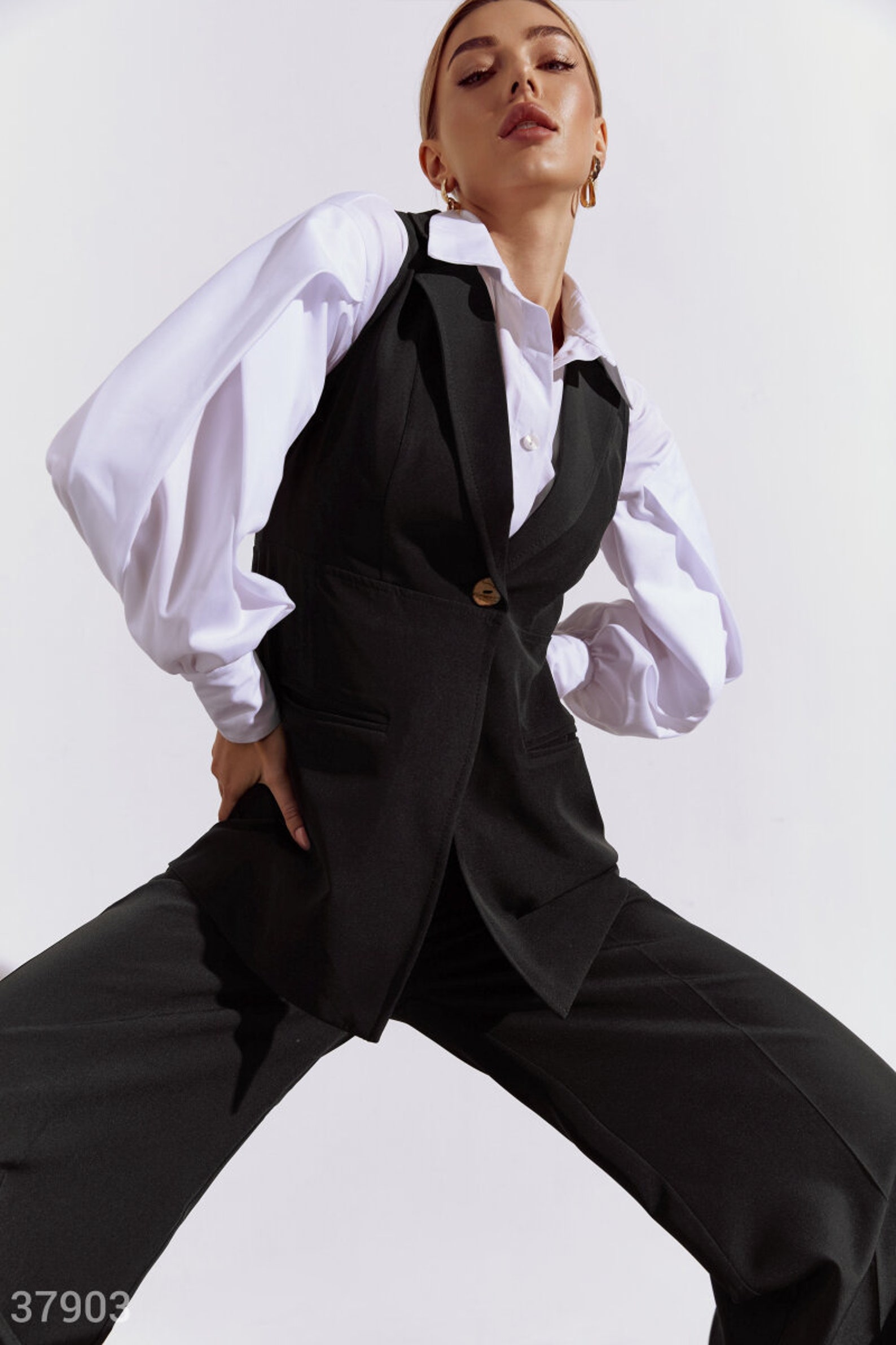 Wide Trousers and Vest Set Women Vest Suit 2 Piece Set for Etsy