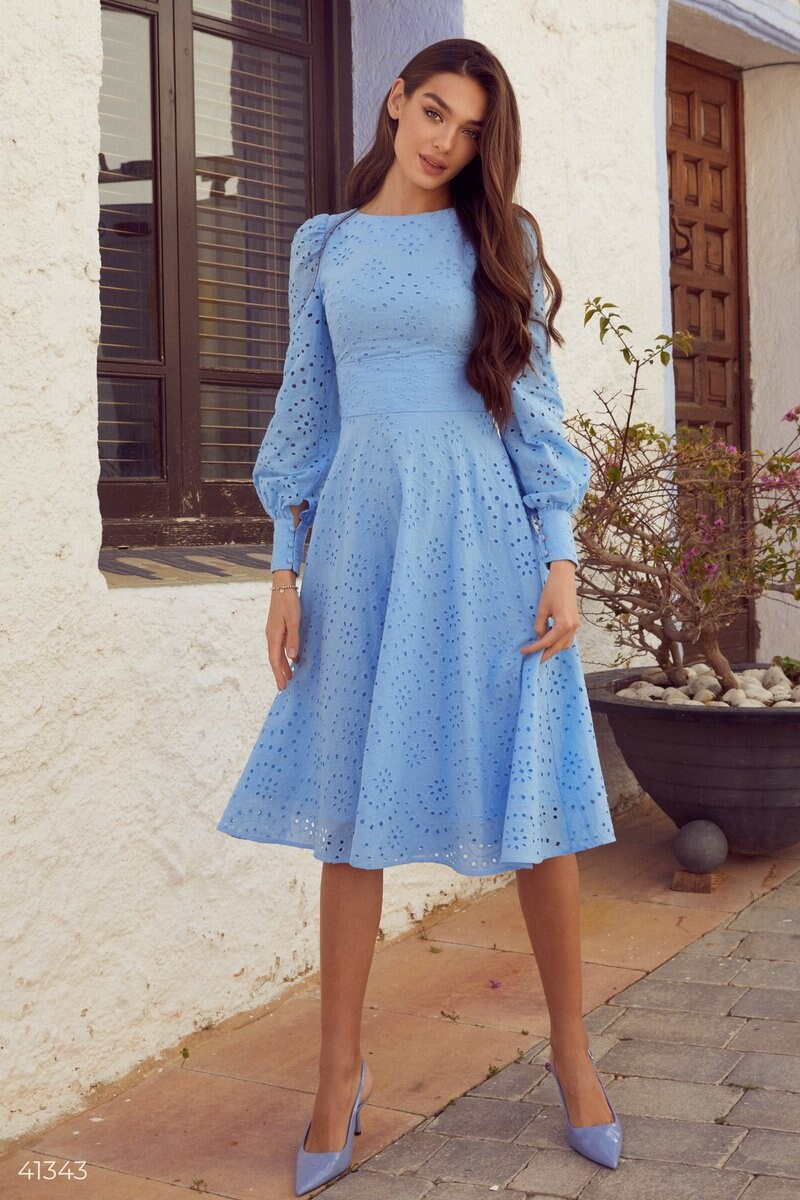 Blue Midi Dress - Etsy