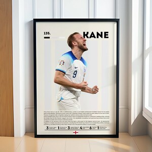 Harry Kane Poster, Digital Soccer Poster, Sports Poster, Motivational Poster, Soccer Decor, Fitness Poster, Man Cave Art, Gift For Him