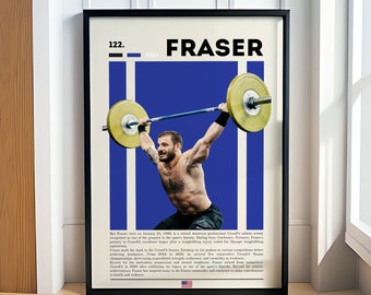 Mat Fraser Poster, Crossfit Poster, Sports Poster, Motivational Poster, Crossfit Decor, Fitness Poster, Man Cave Art, Gift For Him