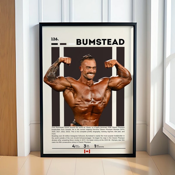 Chris Bumstead Poster, Bodybuilding Digital Poster, Sports Poster, Motivational Poster, Gym Decor, Fitness Poster, Gift For Him