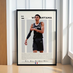Victor Wembanyama Poster, Basketball Poster, San Antonio Spurs Poster, Motivation Poster, NBA Decor, Fitness Poster, Basketball Geschenk