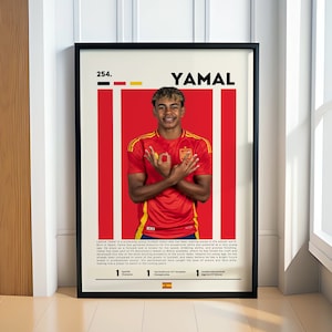 Lamine Yamal Poster, Fußball Poster, Euro 2024, Motivations Poster, Fußball Dekor, Fitness Poster, Man Höhle Kunst, Geschenk für Ihn
