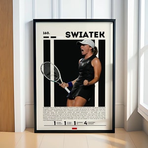 Iga Swiatek Poster, Tennis Poster, Sport Poster, Motivations Poster, Tennis Dekor, Fitness Poster, Man Cave Art, Geschenk für Ihn