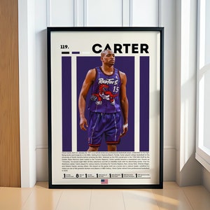 Plakat Vince'a Cartera, Plakat koszykówki, Plakat sportowy, Plakat motywacyjny, Wystrój NBA, Plakat fitness, Sztuka jaskini człowieka, Prezent dla niego