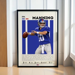 Peyton Manning Poster, Football Poster, NFL Poster, Sports Poster, Football Prints, NFL Wall Art, Sports Bedroom Posters