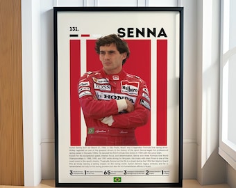 Ayrton Senna Poster, Digitales Formel 1 Poster, F1 Racing Poster, Auto Poster, Formel 1 Poster, Formel 1 Geschenke, Sport Poster