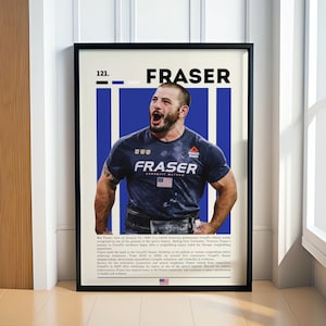 Pôster de Crossfit Mat Fraser - Decoração de academia motivacional para ele - Arte de parede esportiva - Ideia de presente