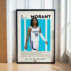 Ja Morant Poster, Basketball Poster, Sport Poster, Motivations Poster, NBA Decor, Fitness Poster, Man Cave Art, Geschenk für Ihn