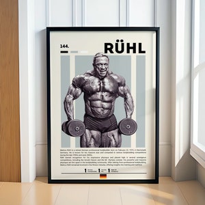 Markus Ruhl Poster, Bodypainting Poster, Sport Poster, Motivation Poster, Gym Decor, Fitness Poster, Man Cave Art, Geschenk für Ihn