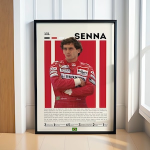 Ayrton Senna Poster, Digital Formula One Poster, F1 Racing Poster, Car Poster, Formula 1 Poster, Formula 1 Gifts,  Sports Poster