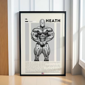 Cartaz de Phil Heath, Cartaz de fisiculturismo, Cartazes de academia, Cartaz motivacional, Decoração de academia, Cartaz de fitness, Arte de caverna do homem, Presente para ele