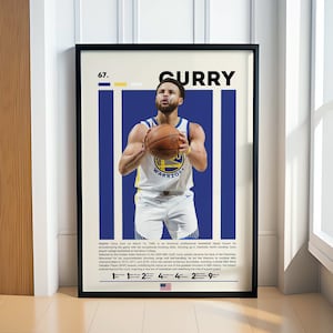 Póster de Stephen Curry, póster de baloncesto, póster de Golden State, póster motivacional, decoración de gimnasio, póster de fitness, arte de cueva de hombre, regalo para él