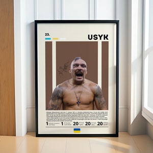 Oleksandr Usyk Poster, Boxing Poster, Sports Poster, Motivational Poster, Gym Decor, Fitness Poster, Man Cave Art, Gift For Him