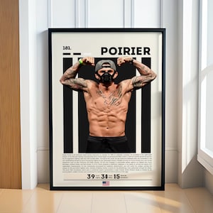 Dustin Poirier Poster, MMA Poster, Sports Poster, Motivational Poster, MMA Decor, Fitness Poster, Man Cave Art, Gift For Him