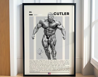 Jay Cutler Poster, Bodybuilding Poster, Gym Posters, Motivational Poster, Gym Decor, Fitness Poster, Man Cave Art, Gift For Him
