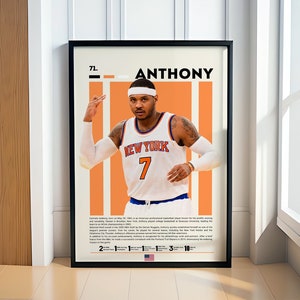 Carmelo Party Poster, Basketball Poster, Sport Poster, Motivations Poster, NBA Decor, Fitness Poster, Man Cave Art, Geschenk für Ihn