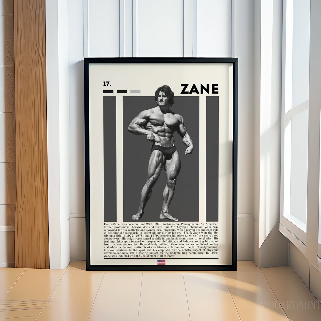Frank Zane Poster, Bodybuilding Poster, Sports Poster, Motivational