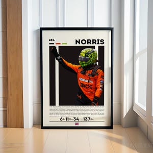Lando Norris Poster, Formula One Poster, F1 Racing Poster, Car Poster, Formula 1 Poster, Formula 1 Gifts,  Sports Poster