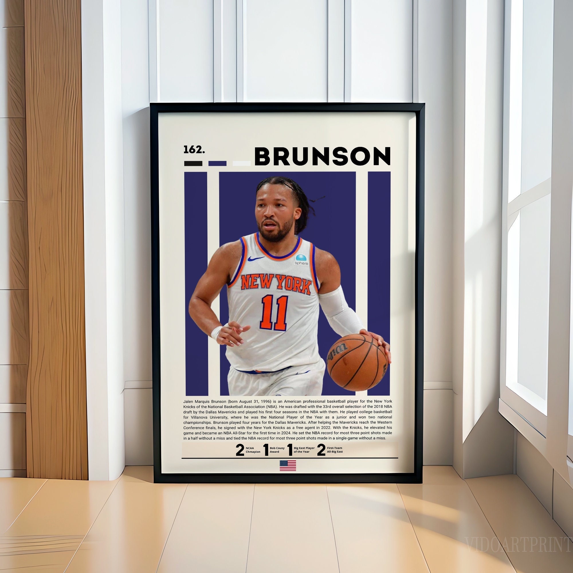 Discover Jalen Brunson Poster, Basketball Poster,  Motivational Poster, NBA Decor, Fitness Poster, Man Cave Art, Gift For Him