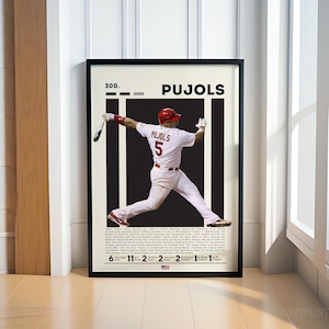 Albert Pujols Poster, Baseball Drucke, Sport Poster, Geschenk Baseballspieler, Baseball Wandkunst, Sport Schlafzimmer Poster