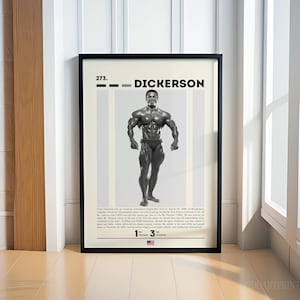 Chris Dickerson Poster, Bodybuilding Poster, Gym Posters, Motivational Poster, Gym Decor, Fitness Poster, Man Cave Art, Gift For Him