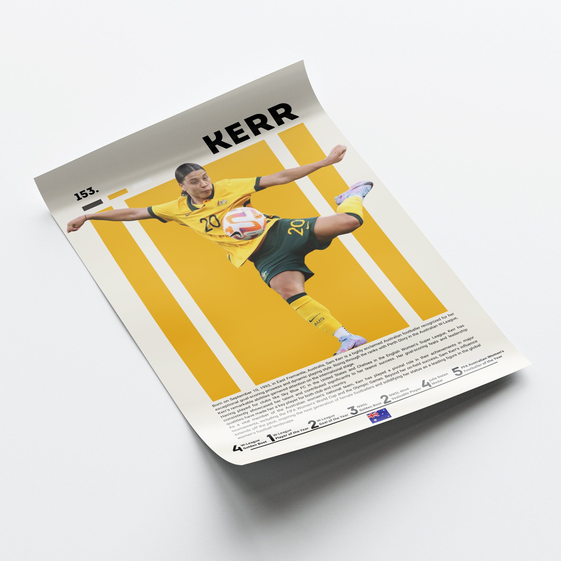 Sam Kerr Poster, Soccer Poster, Sports Poster, Motivational Poster ...