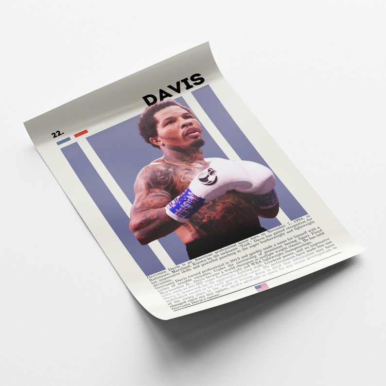 Text Davis Gervonta Davis Poster, Boxing Poster, Sports Poster, Motivational ...