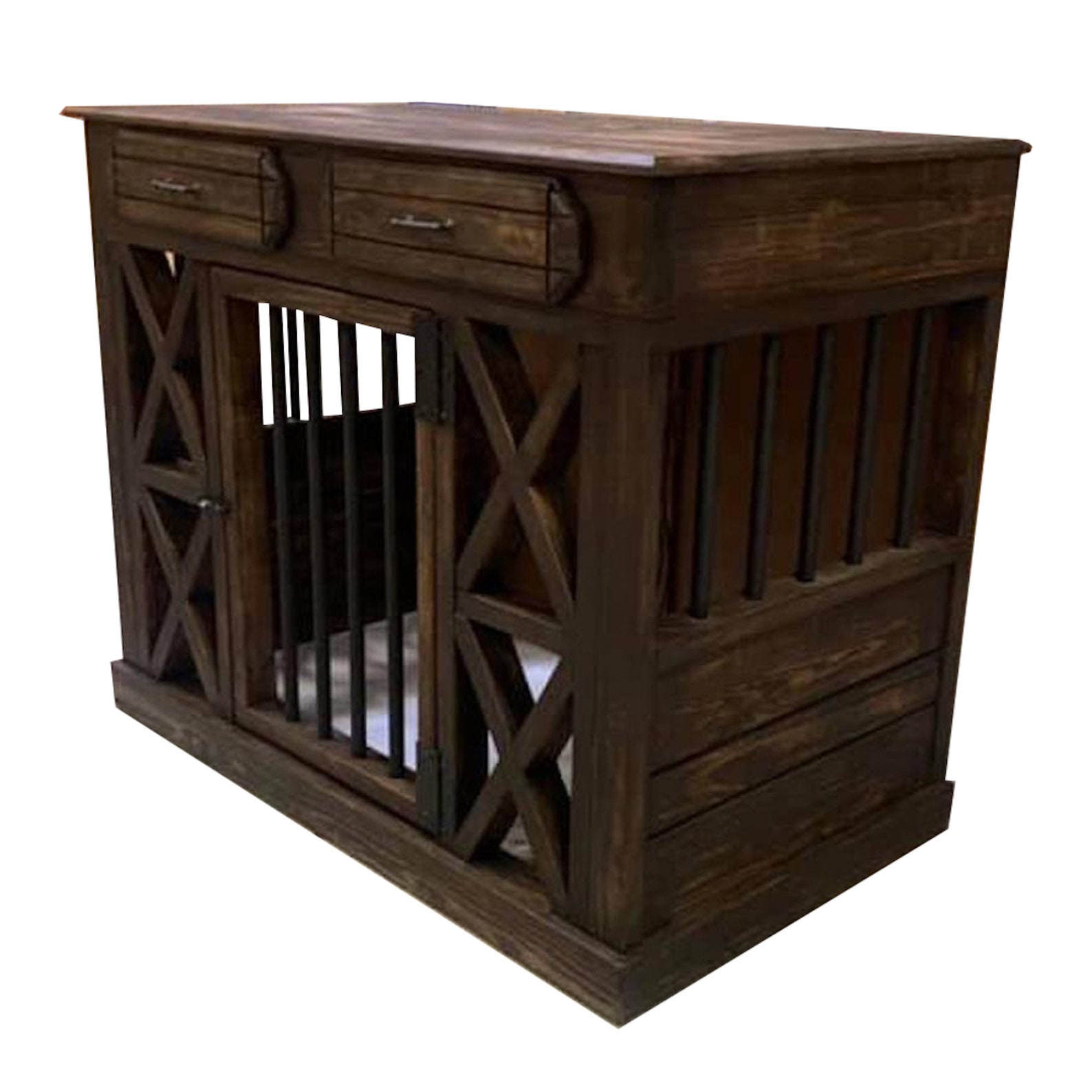 Dog Crate Furniture Wooden Dog Crate Furniture with Drawers Etsy