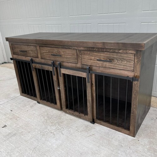 Custom Double Dog Crate Etsy
