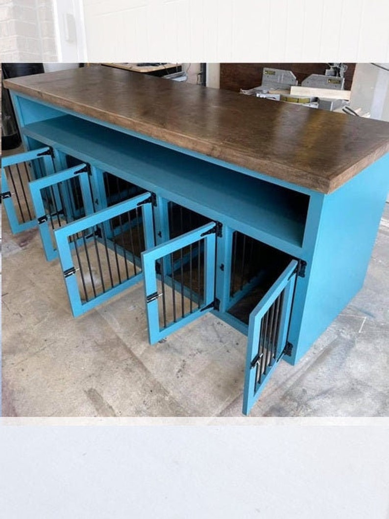 Five Dog Crate Wood Dog Crate Furniture Custom Dog Kennel Etsy
