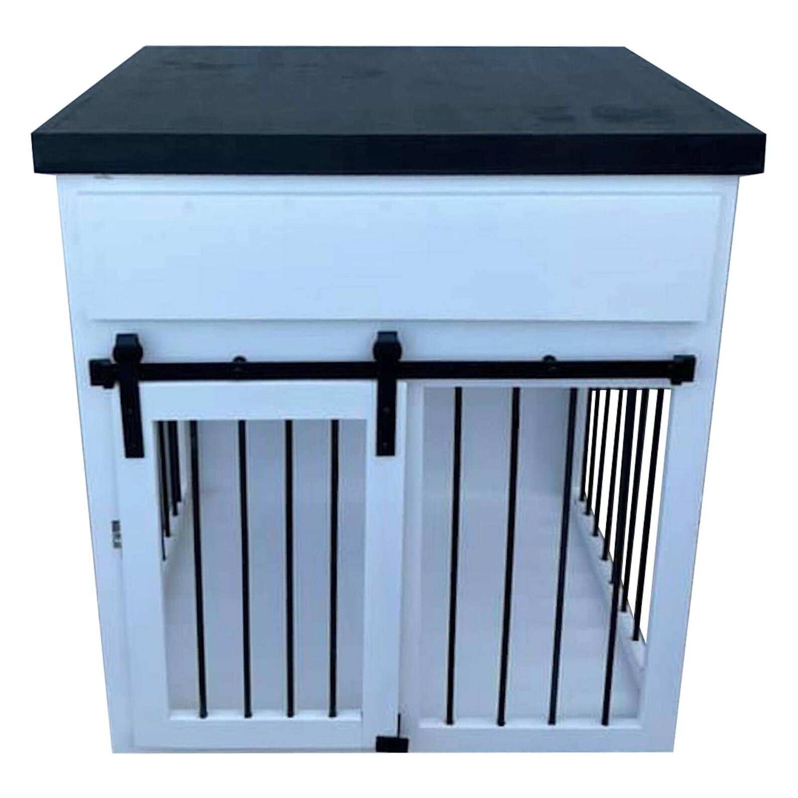 Small Dog Kennel Single Dog Crate W/sliding Barn Door Etsy